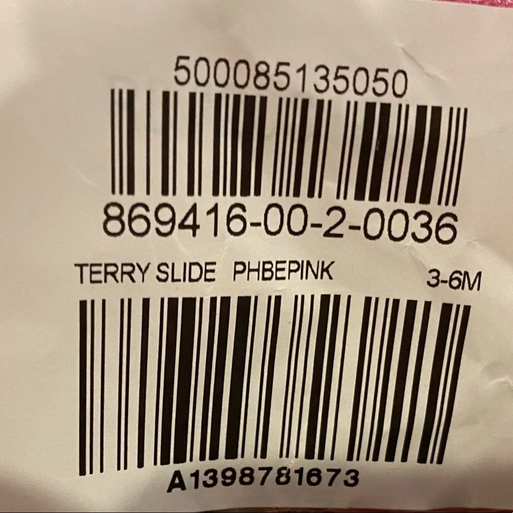 NWT Baby Towel Terry Sandals-3/6 Month
